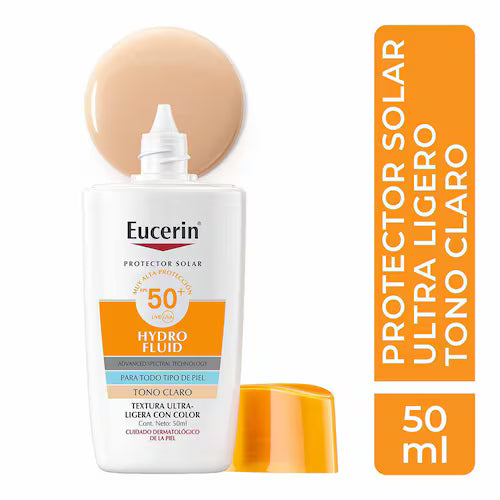 EUCERIN SUN HYDRO FLUID FPS50 TONO CLARO x50ml