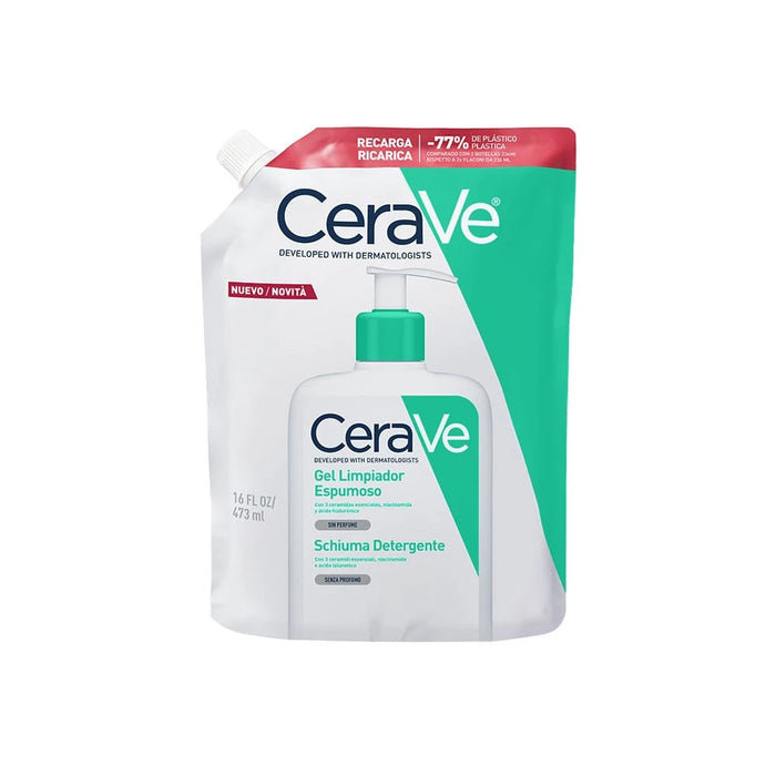 CERAVE GEL LIMPIADOR ESPUMOSO x473ml RECARGA:
