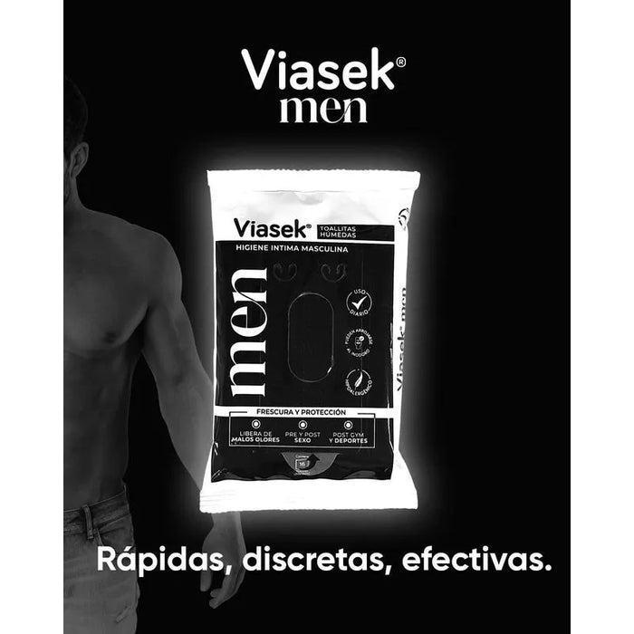 VIASEK MEN CUIDADOS INTIMOS sob.c/16 toall.