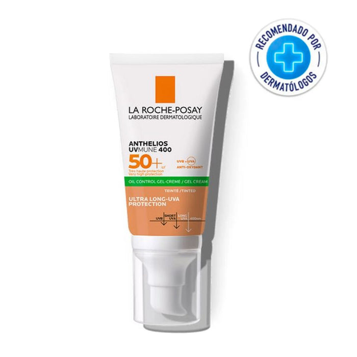 Anthelios Gel Crema Toque Seco Color Antibrillofps 50+envase Dosificador50 Ml