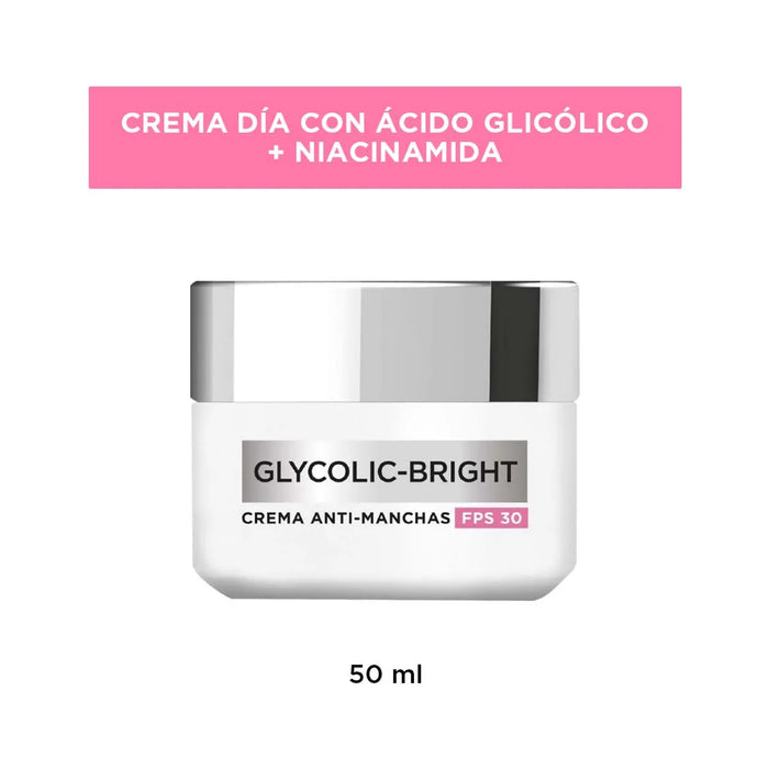 LOREAL GLYCOLIC BRIGHT CR DIA FPS30 ANTI-MANCx50ml