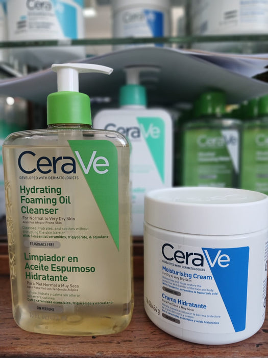 COMBO CERAVE  AIR FOAM LIMPIEZA+ CREMA FACIAL OIL CONTROL)
