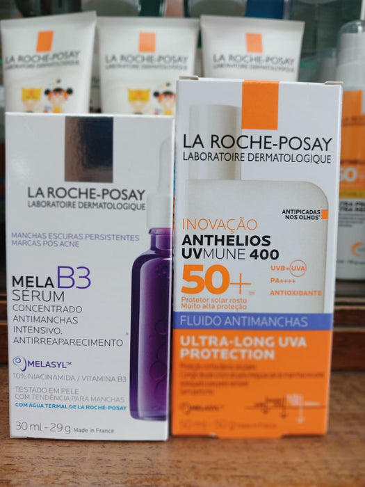 COMBO LA ROCHE MELA B3 SERUM + ANTHELIOS FLUIDO ANTI PIGMENT