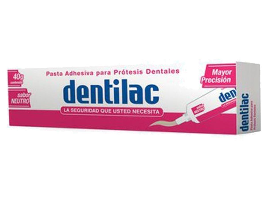 Pasta Dental Adhesiva Dentilac Sabor Neutro X 40 Gramos