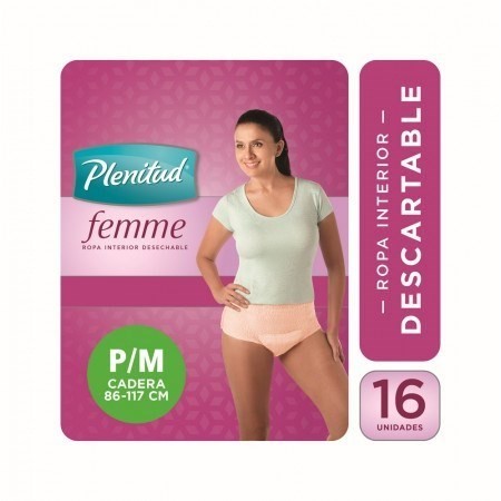 Plenitud Femme Incontinencia Moderada Talle P/m X 16 Ropa Interior